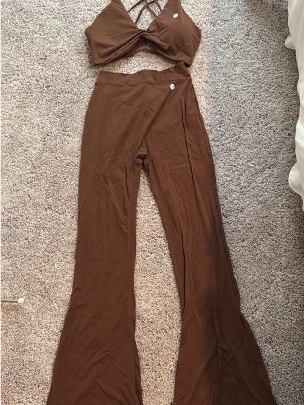 Women’s Brown Boot Flare Pants — Sleek High-Rise Fit